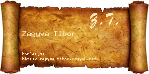Zagyva Tibor névjegykártya